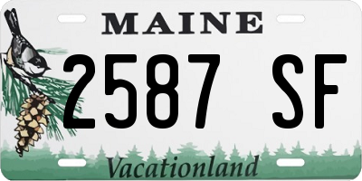 ME license plate 2587SF