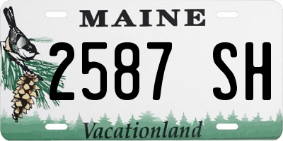 ME license plate 2587SH