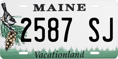 ME license plate 2587SJ