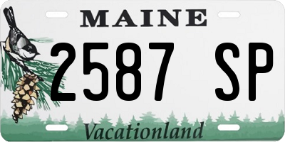 ME license plate 2587SP
