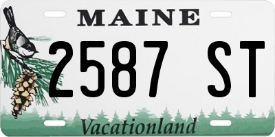 ME license plate 2587ST