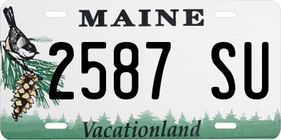 ME license plate 2587SU