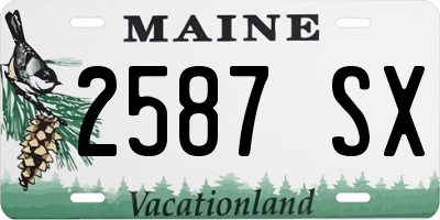 ME license plate 2587SX