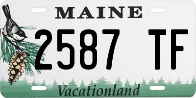 ME license plate 2587TF
