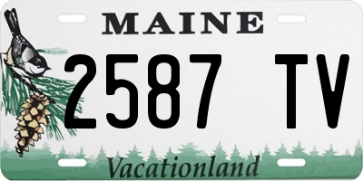 ME license plate 2587TV