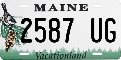 ME license plate 2587UG