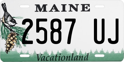 ME license plate 2587UJ