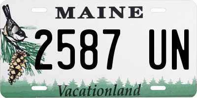 ME license plate 2587UN