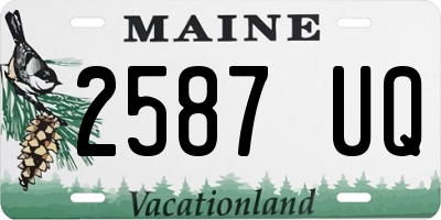 ME license plate 2587UQ