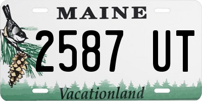 ME license plate 2587UT