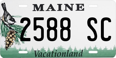 ME license plate 2588SC