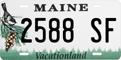 ME license plate 2588SF