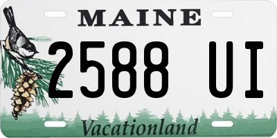 ME license plate 2588UI