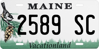 ME license plate 2589SC