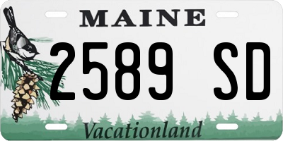 ME license plate 2589SD