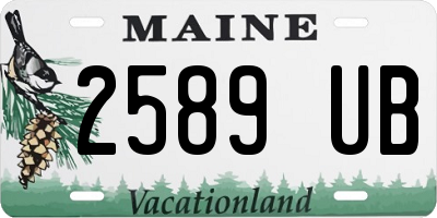 ME license plate 2589UB