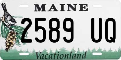 ME license plate 2589UQ