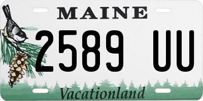 ME license plate 2589UU