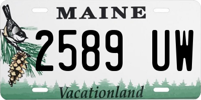 ME license plate 2589UW