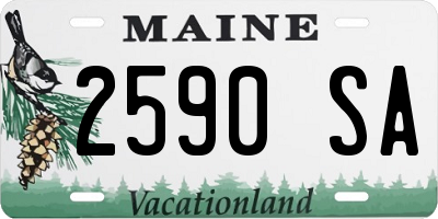 ME license plate 2590SA