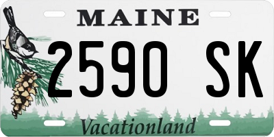 ME license plate 2590SK