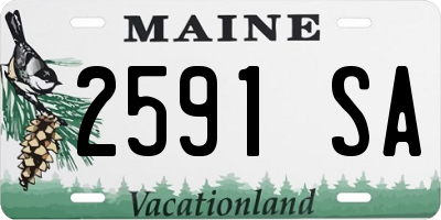 ME license plate 2591SA