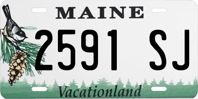 ME license plate 2591SJ