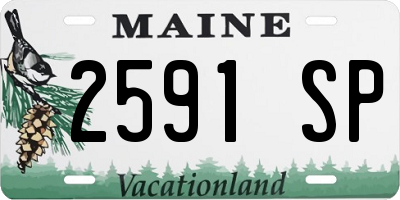 ME license plate 2591SP