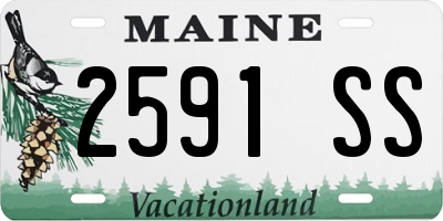 ME license plate 2591SS