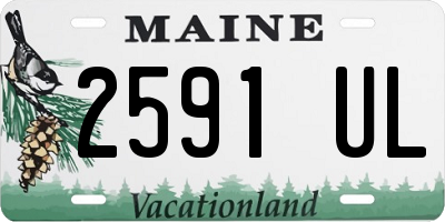 ME license plate 2591UL
