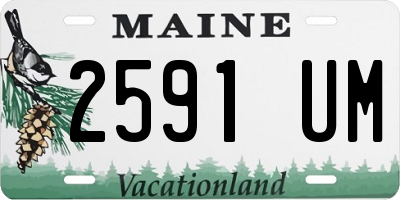 ME license plate 2591UM