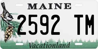 ME license plate 2592TM