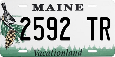 ME license plate 2592TR