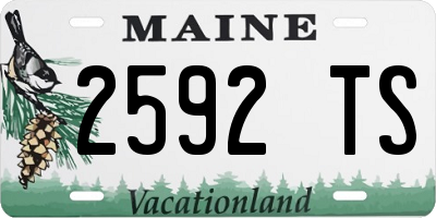 ME license plate 2592TS