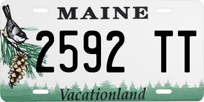 ME license plate 2592TT