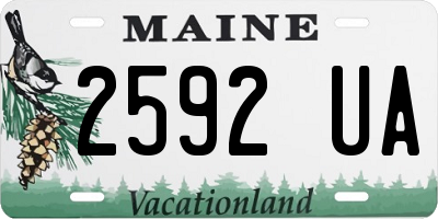ME license plate 2592UA