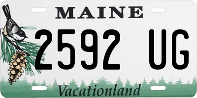ME license plate 2592UG