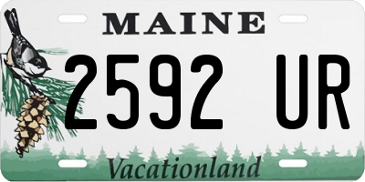 ME license plate 2592UR