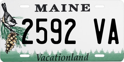 ME license plate 2592VA