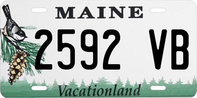 ME license plate 2592VB