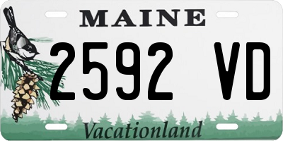 ME license plate 2592VD