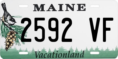 ME license plate 2592VF