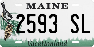 ME license plate 2593SL
