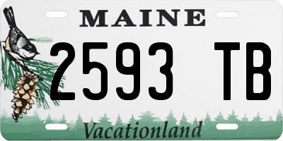 ME license plate 2593TB