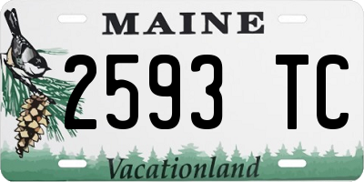 ME license plate 2593TC