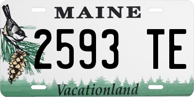 ME license plate 2593TE