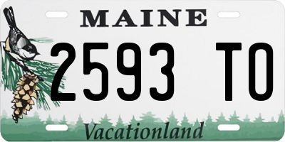 ME license plate 2593TO