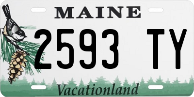 ME license plate 2593TY