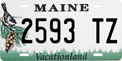 ME license plate 2593TZ