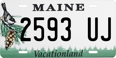 ME license plate 2593UJ